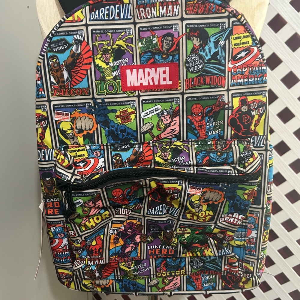 Marvel Multicolor Comic Panel Kids Backpack